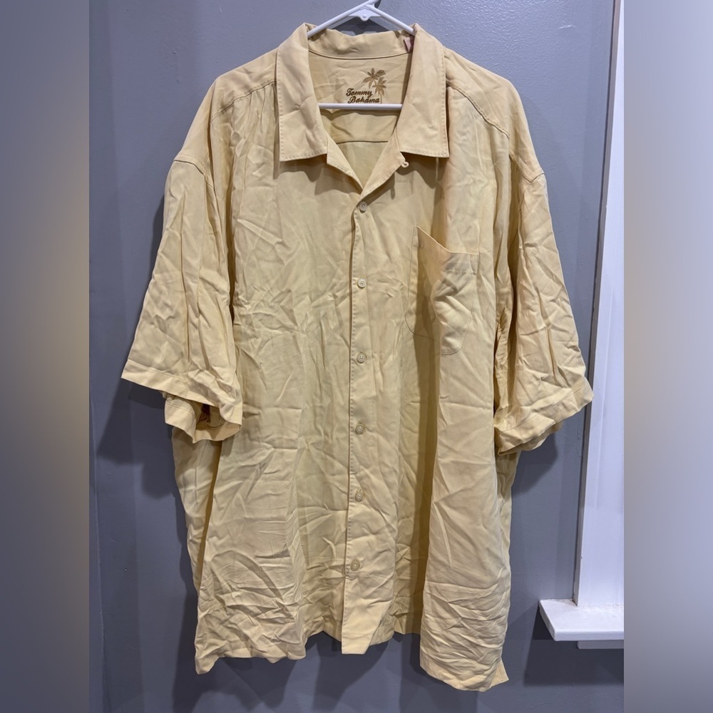Tommy Bahama 100% Silk Short Sleeve Button Up Big and Tall Size 3XB - Picture 1 of 6